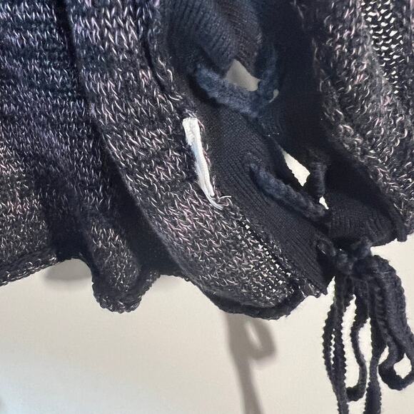 Free People Black Sleeveless Zodiac Embroidered Lace-Up Sides Cropped Top Large - Picture 6 of 7